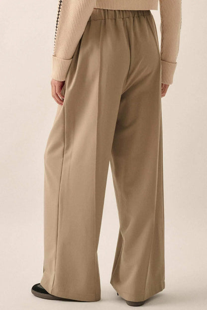 Step Above Twill Wide-Leg Drawstring Pants