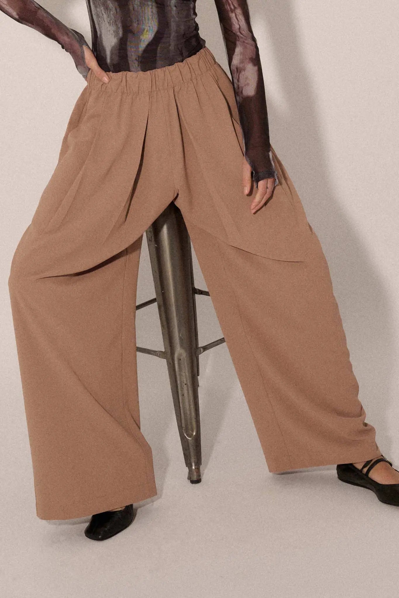 Walk this Way Wide-Leg Elastic-Waist Pants