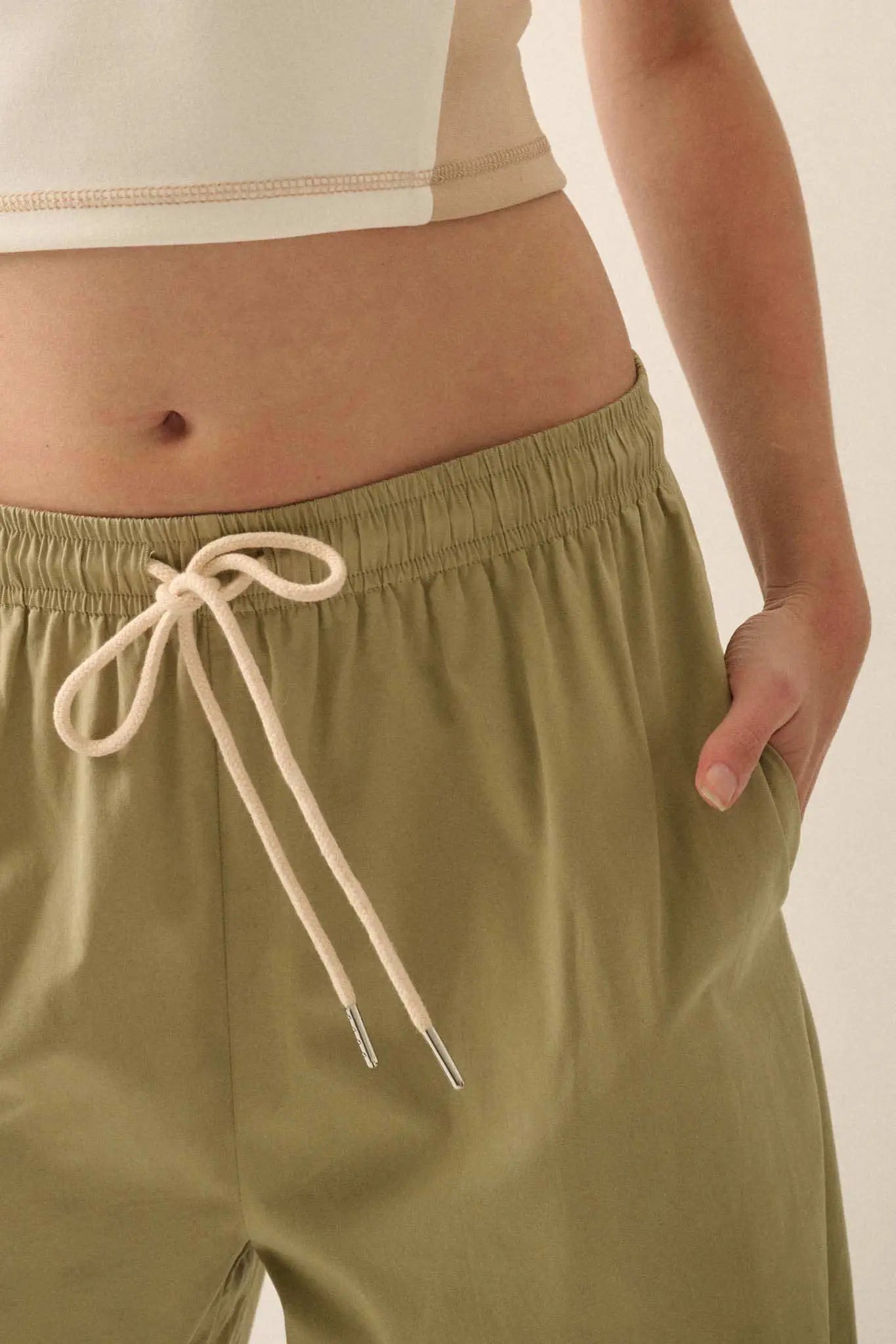 Zip It Up Side-Zip Wide-Leg Drawstring Pants