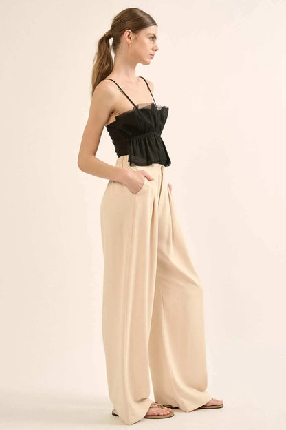 Turn Up the Volume Ruffled Tulle Cami Bodysuit