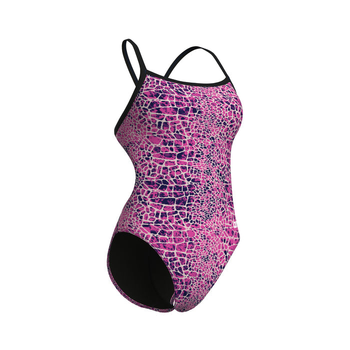 Arena Snakeskin Challenge Back Swimsuit – Pink