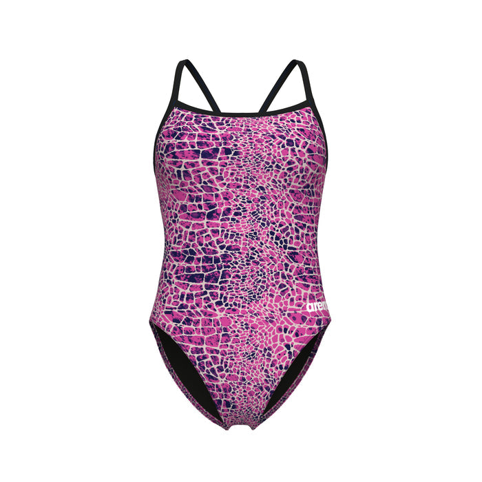 Arena Snakeskin Challenge Back Swimsuit – Pink