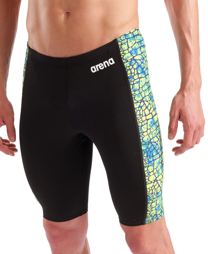 Arena Snakeskin Swim Jammer – Black/Green