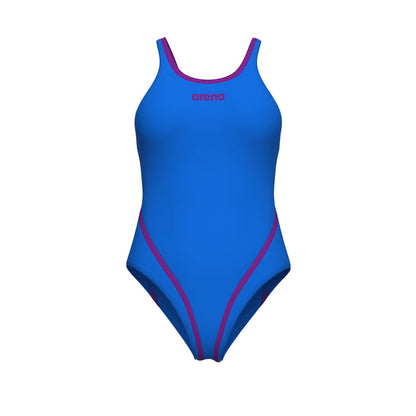 Arena Solid Hyperflow Tech Back Swimsuit - Blå/Lilla