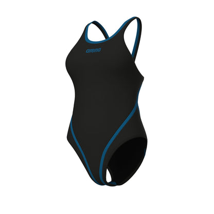 Arena Solid Hyperflow Tech Back Swimsuit - Sort/Blå