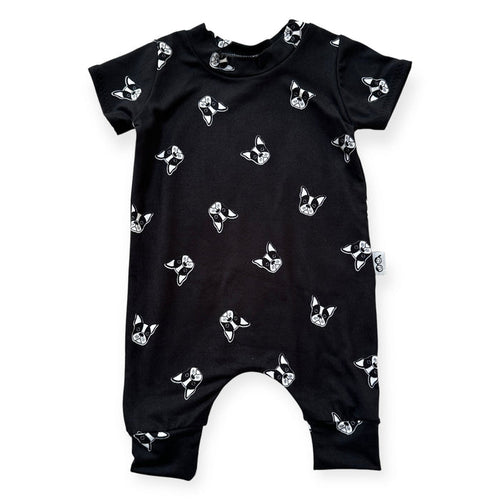 Black French Bulldog Harem Romper
