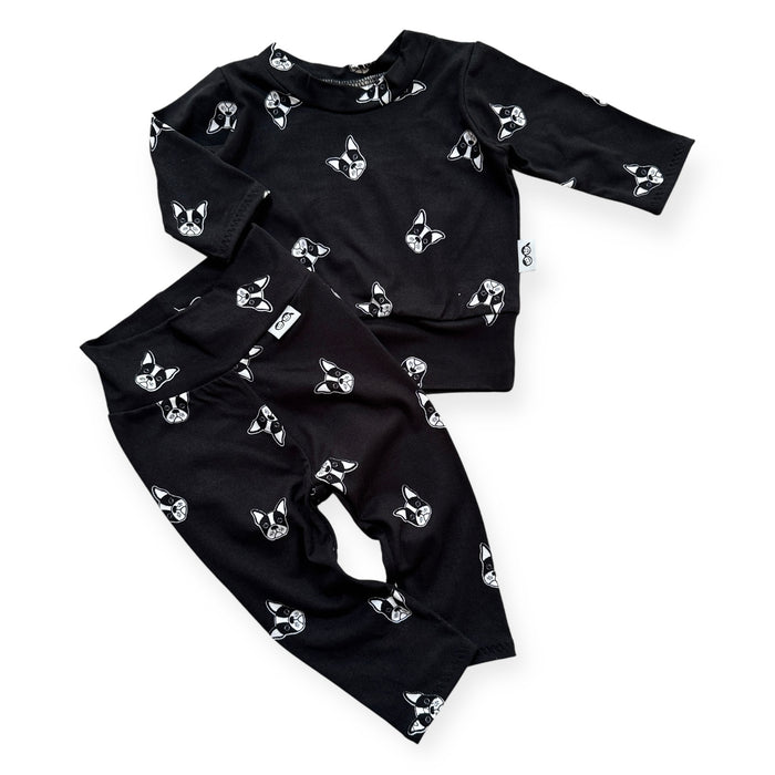 Black French Bulldog Lounge Set