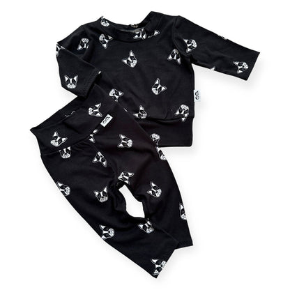 Black French Bulldog Lounge Set