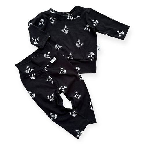 Black French Bulldog Lounge Set