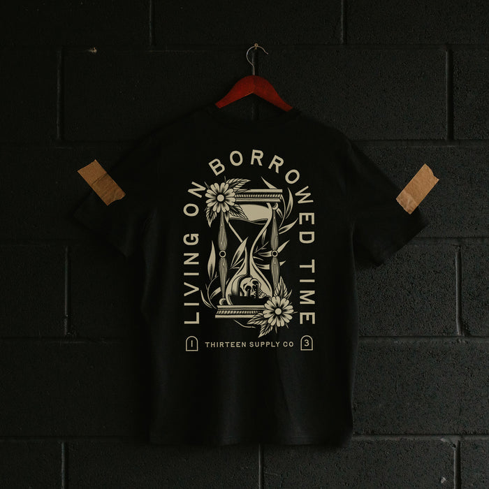 BORROWED TIME - BLACK UNISEX T-SHIRT