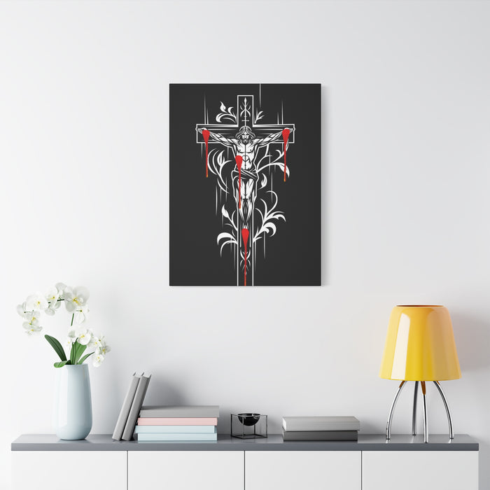 Canvas Print - Sacred Wounds Painting of Jesus on the Cross