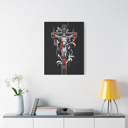 Canvas Print - Sacred Wounds Painting of Jesus on the Cross