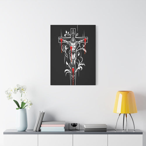 Canvas Print - Sacred Wounds Painting of Jesus on the Cross