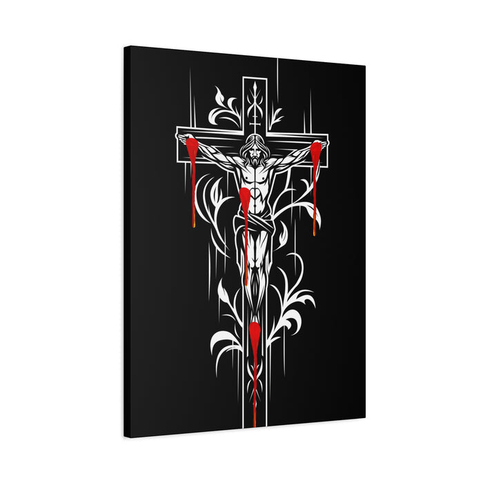 Canvas Print - Sacred Wounds Painting of Jesus on the Cross