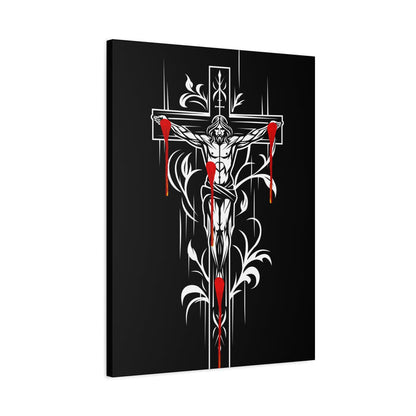 Canvas Print - Sacred Wounds Painting of Jesus on the Cross