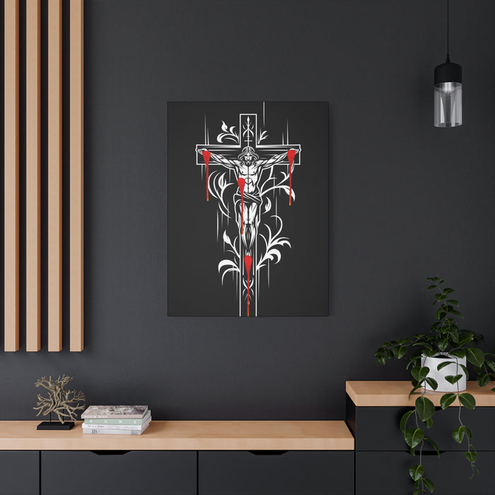 Canvas Print - Sacred Wounds Painting of Jesus on the Cross