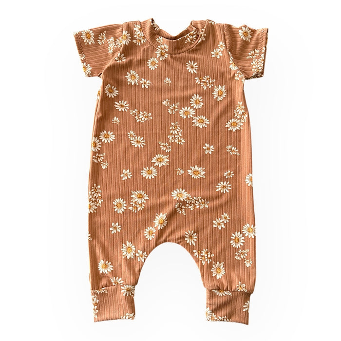 Caramel Daisies Harem Romper