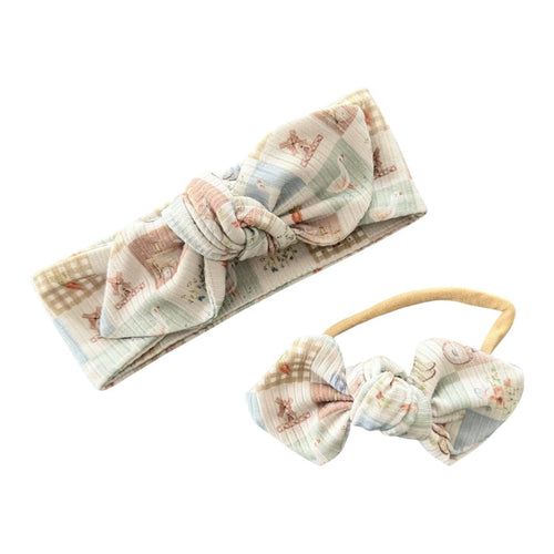 Countryside Patchwork Ribbed Headbands