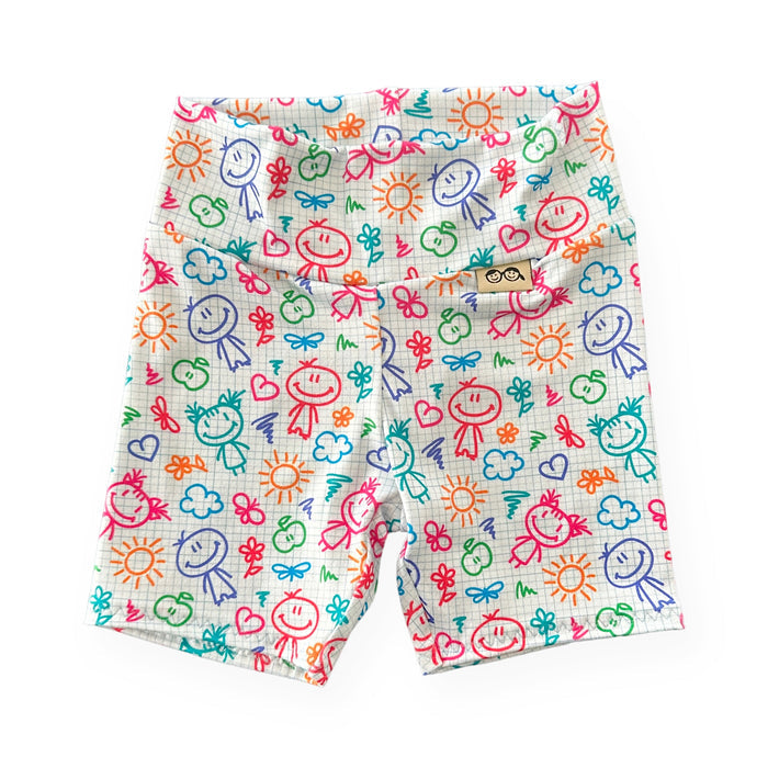 Doodle Biker Shorts Lounge Set