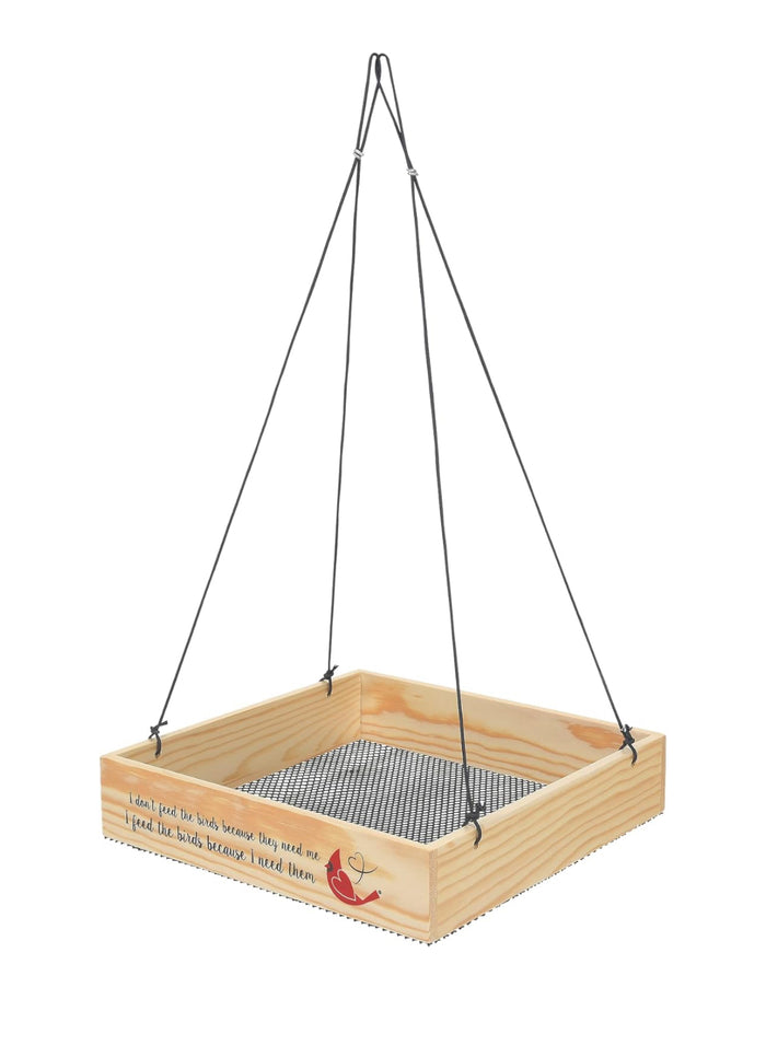 Enesco Izzy and Oliver Caring Cardinals Hanging Square Tray
Bird Feeder