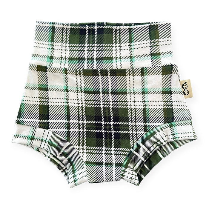 Evergreen Holiday Plaid Bummies & Biker Shorts