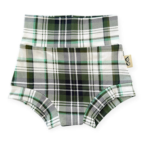 Evergreen Holiday Plaid Bummies & Biker Shorts