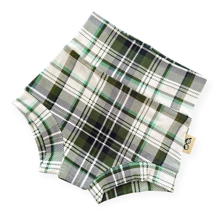 Evergreen Holiday Plaid Bummies & Biker Shorts