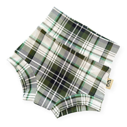 Evergreen Holiday Plaid Bummies & Biker Shorts