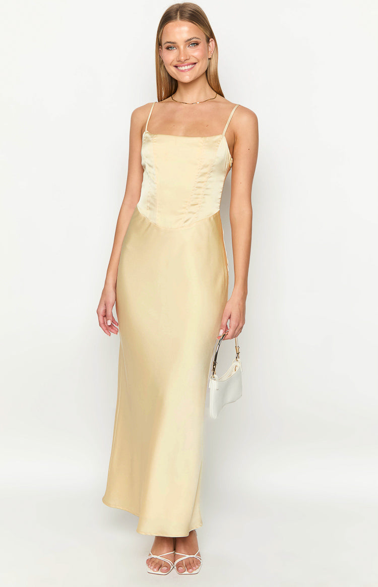 Heartbeat Yellow Maxi Dress