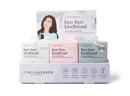 Lemon Lavender Bye Bye Bedhead Silky Satin Pillowcase-King Size