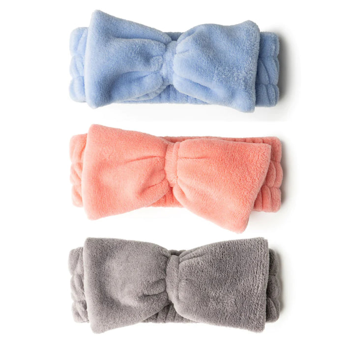 Lemon Lavender Take A Bow Plush Spa Headband