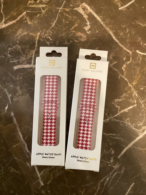 Mary Square Silicone Watch Band-Houndstooth