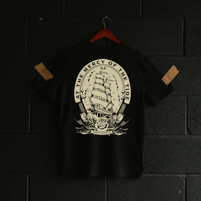 MERCY OF THE TIDE - BLACK UNISEX T-SHIRT