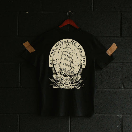 MERCY OF THE TIDE - BLACK UNISEX T-SHIRT