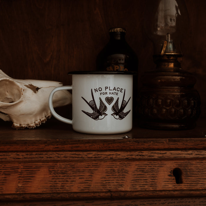NO PLACE FOR HATE - ENAMEL MUG