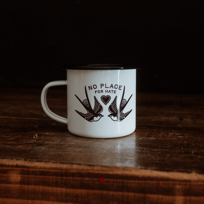 NO PLACE FOR HATE - ENAMEL MUG