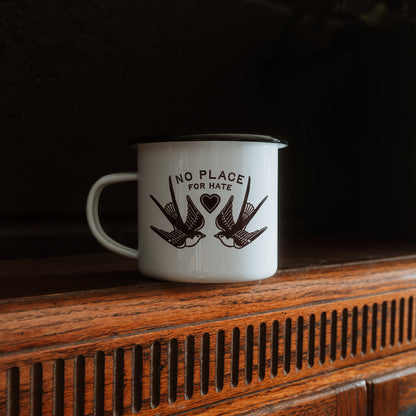 NO PLACE FOR HATE - ENAMEL MUG