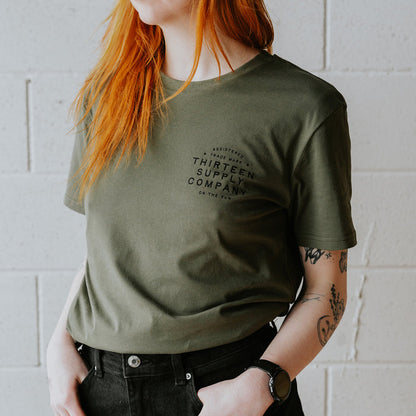 ON THE RUN - KHAKI UNISEX T-SHIRT