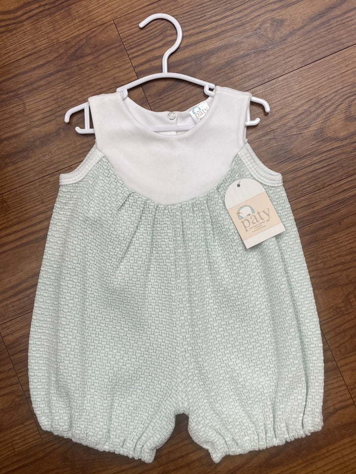 Paty Sleeveless Girls Shortall-Mint