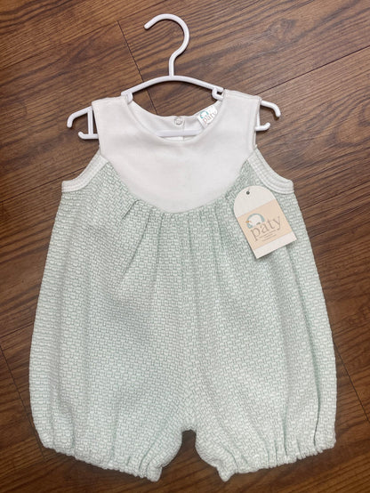 Paty Sleeveless Girls Shortall-Mint