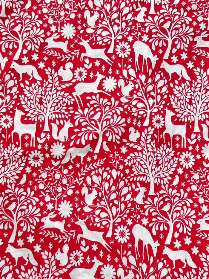 Red Winter Woodland - Limited Vault Fabric