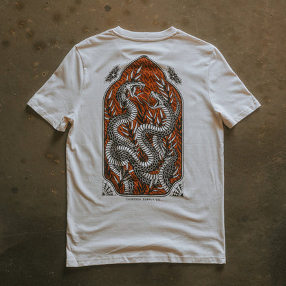REDUCED TO ASHES - OFF WHITE UNISEX T-SHIRT