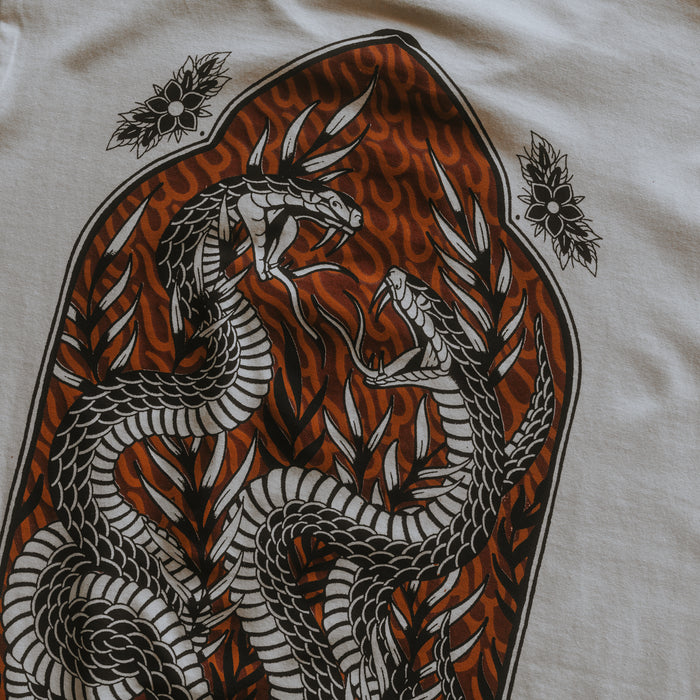 REDUCED TO ASHES - OFF WHITE UNISEX T-SHIRT