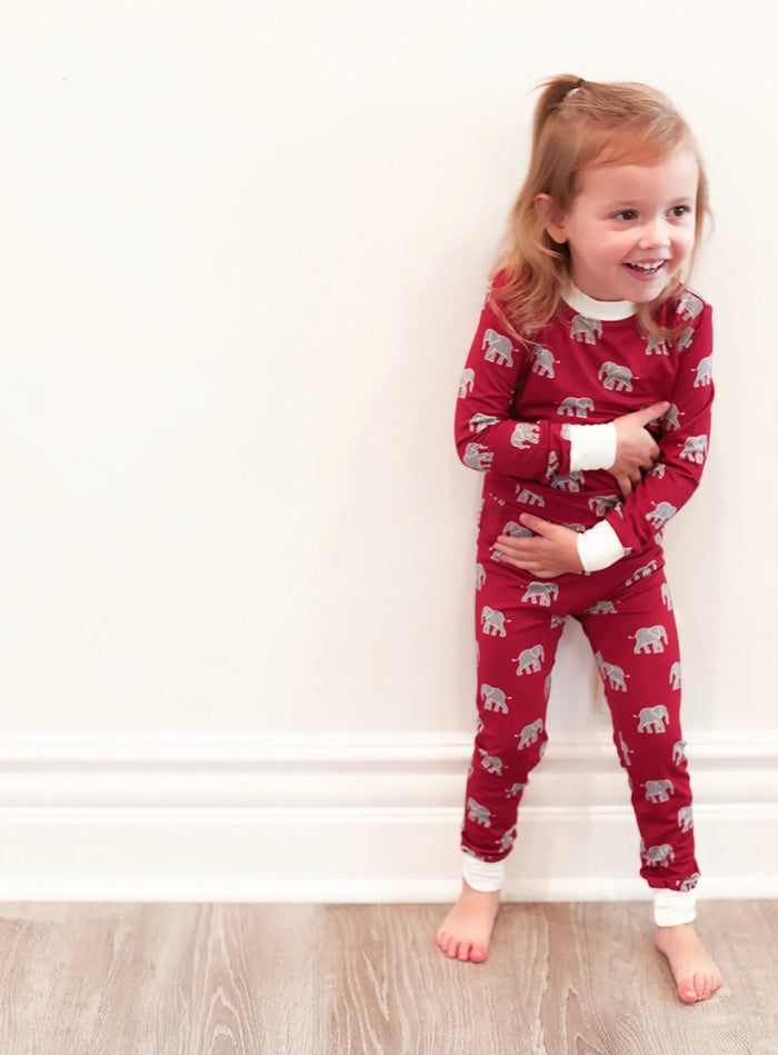 Southern Slumber Elephant 2 Piece Bamboo Pajama Set