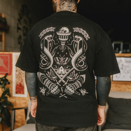 UNCHAINED - HEAVY FADED BLACK OVERSIZED T-SHIRT