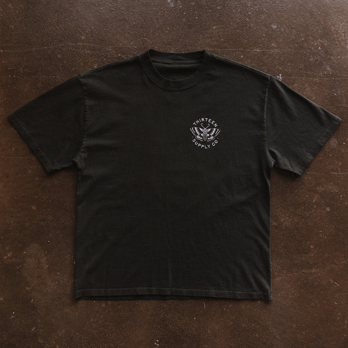 UNCHAINED - HEAVY FADED BLACK OVERSIZED T-SHIRT