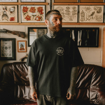 UNCHAINED - HEAVY FADED BLACK OVERSIZED T-SHIRT