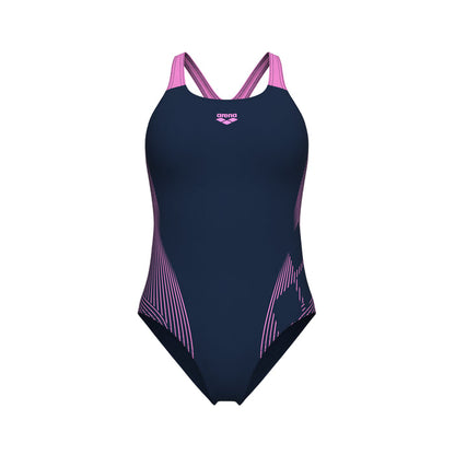 WOMEN'S ARENA LILY SWIMSUIT SWIM PRO BACK LB NAVY-ORCHID