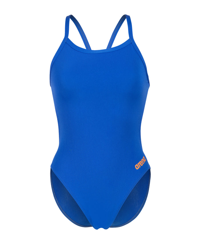 WOMEN'S TEAM SWIMSUIT CHALLENGE SOLID - BLÅ/ORANGE